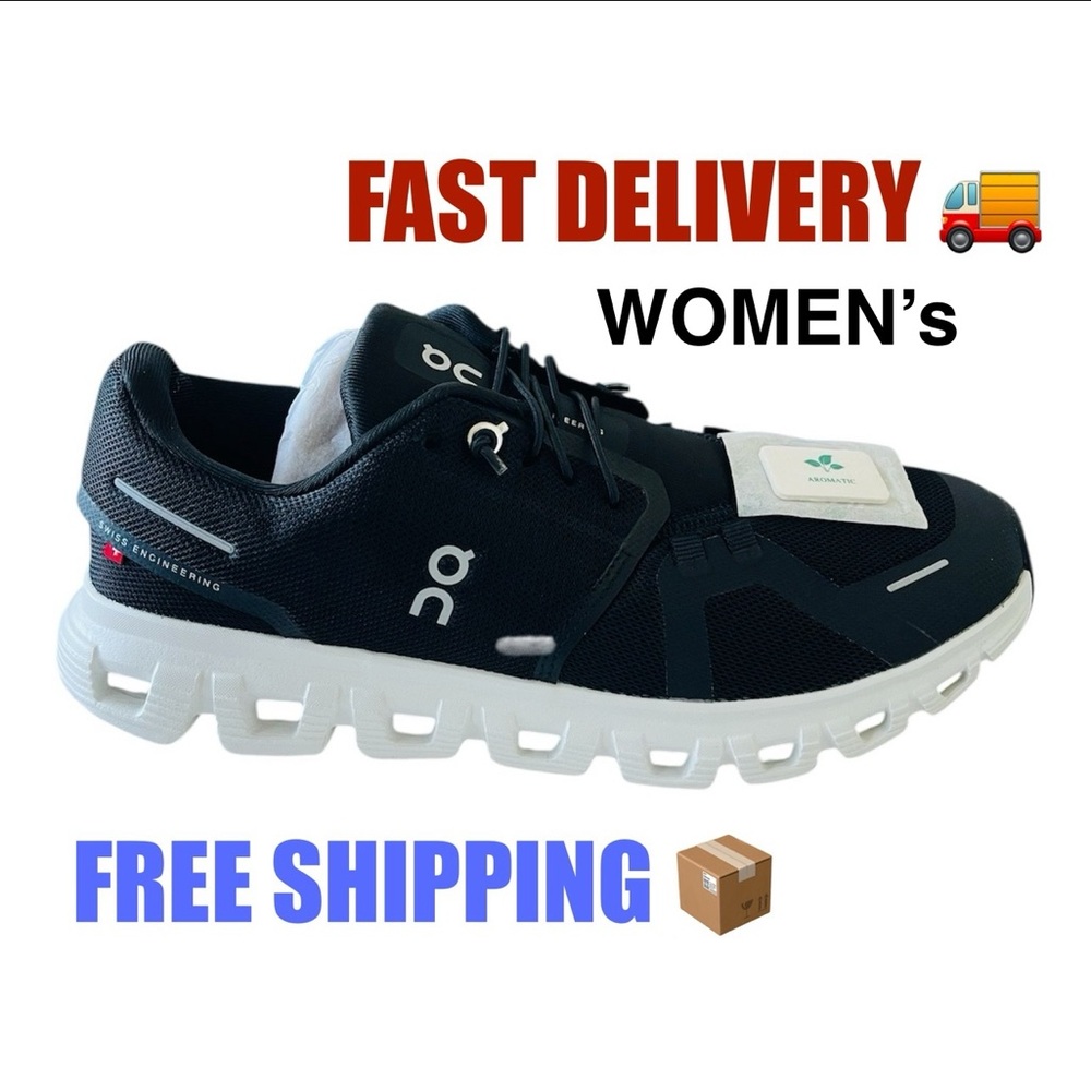 On Running cloud 6 Women’s Black and White Athletic brand new with original box